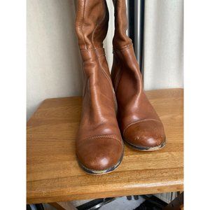 EUC Giani Bernini Tan Leather Beautiful Pebbled Leather Sz 9.5
